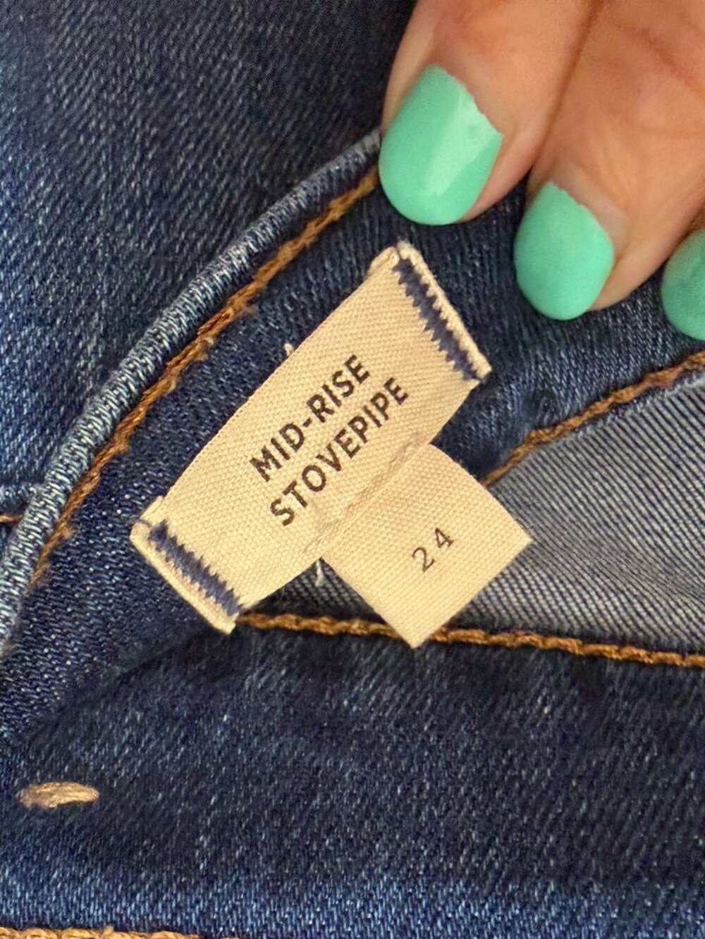 Madewell Stovepipe Jeans - Deming Wash - Size 24 - Picture 2 of 9